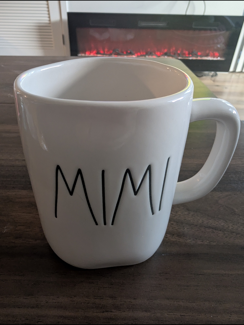 Rae Dunn White Ceramic 'MIMI' Mug with Black Lettering
